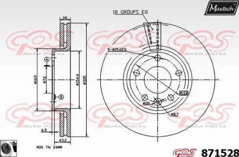 Maxtech 871528.0060 - Əyləc Diski furqanavto.az