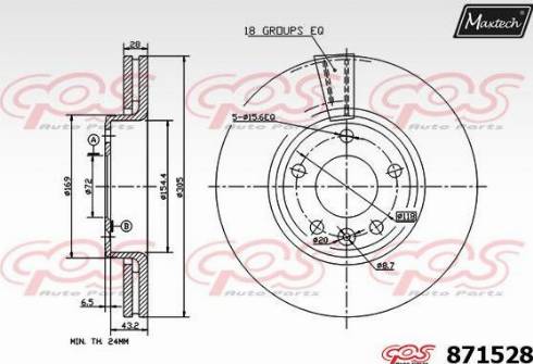 Maxtech 871528.0000 - Əyləc Diski furqanavto.az