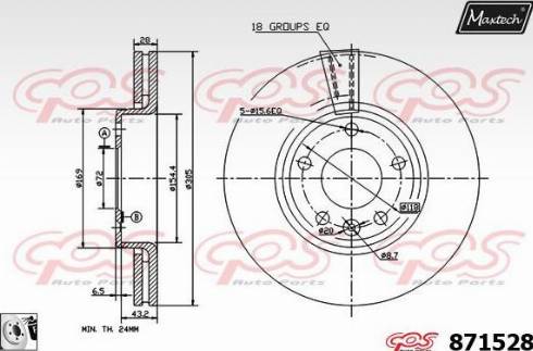 Maxtech 871528.0080 - Əyləc Diski furqanavto.az