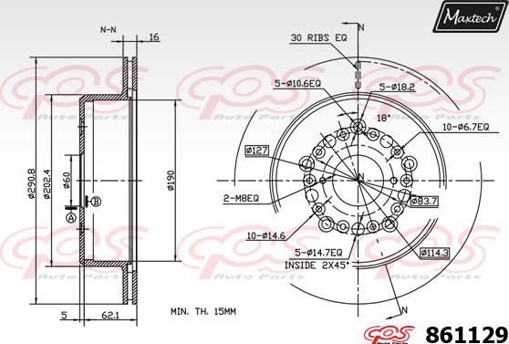 Maxtech 871528 - Əyləc Diski furqanavto.az