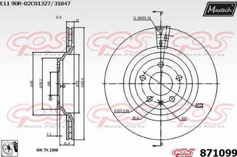 Maxtech 871099.0080 - Əyləc Diski furqanavto.az