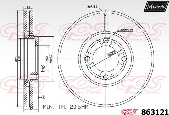 Maxtech 871099 - Əyləc Diski furqanavto.az