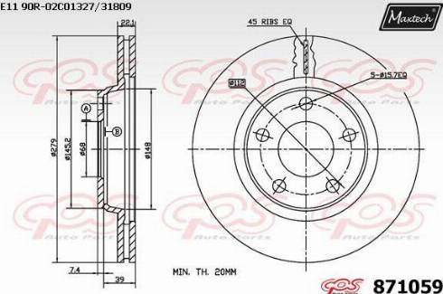 Maxtech 871059.0000 - Əyləc Diski furqanavto.az