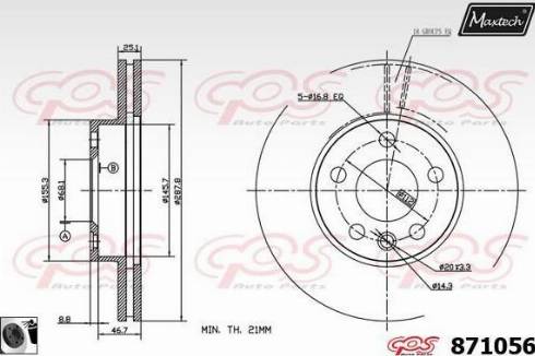 Maxtech 871056.0060 - Əyləc Diski furqanavto.az