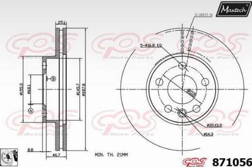 Maxtech 871056.0080 - Əyləc Diski furqanavto.az