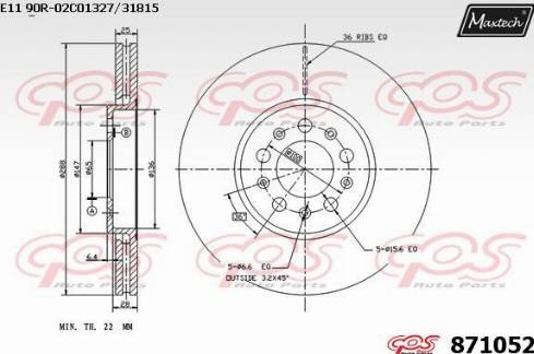 Maxtech 871052.0000 - Əyləc Diski furqanavto.az