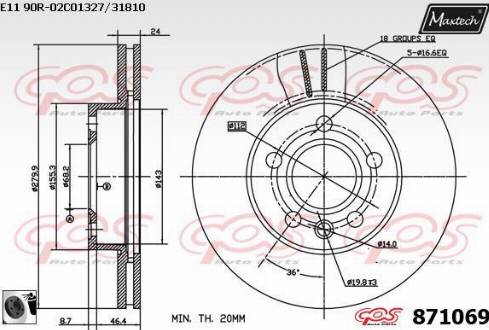 Maxtech 871069.0060 - Əyləc Diski furqanavto.az