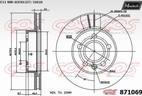 Maxtech 871069.0000 - Əyləc Diski furqanavto.az