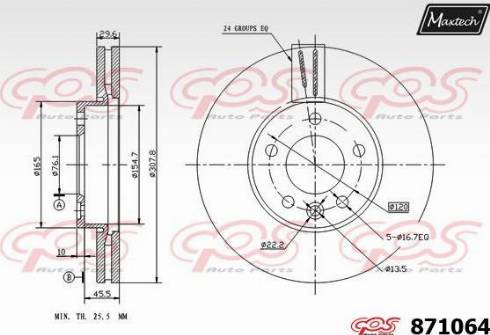 Maxtech 871064.0000 - Əyləc Diski furqanavto.az