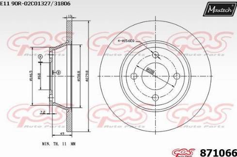 Maxtech 871066.0000 - Əyləc Diski furqanavto.az