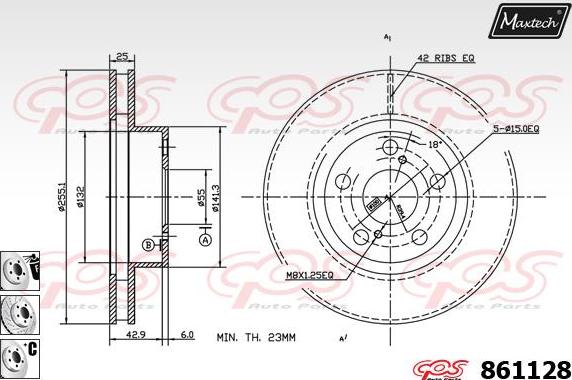 Maxtech 871061 - Əyləc Diski furqanavto.az