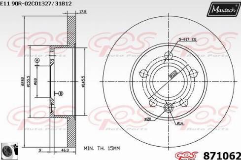 Maxtech 871062.0060 - Əyləc Diski furqanavto.az