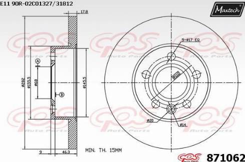 Maxtech 871062.0000 - Əyləc Diski furqanavto.az