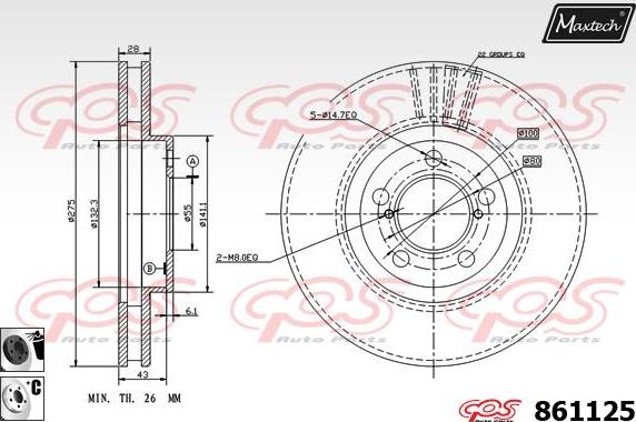 Maxtech 871062 - Əyləc Diski furqanavto.az