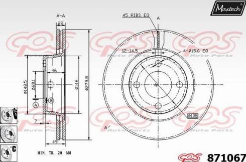 Maxtech 871067.6880 - Əyləc Diski furqanavto.az