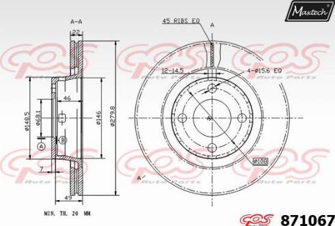 Maxtech 871067.0000 - Əyləc Diski furqanavto.az