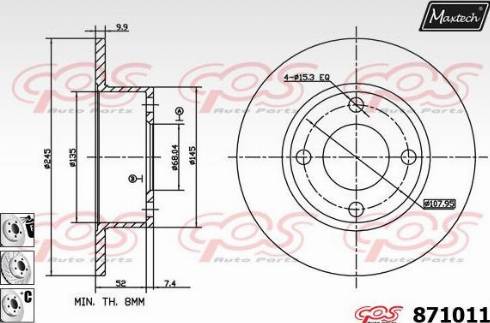 Maxtech 871011.6980 - Əyləc Diski furqanavto.az