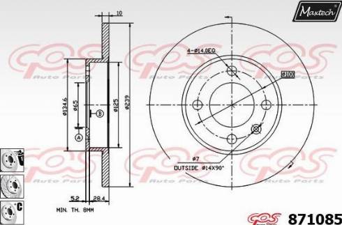 Maxtech 871085.6980 - Əyləc Diski furqanavto.az