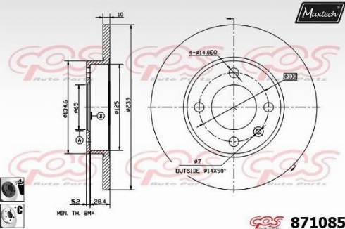 Maxtech 871085.6060 - Əyləc Diski furqanavto.az