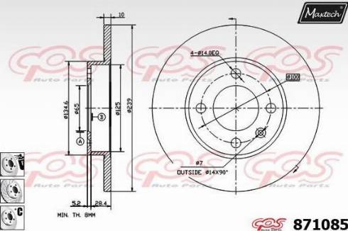 Maxtech 871085.6880 - Əyləc Diski furqanavto.az