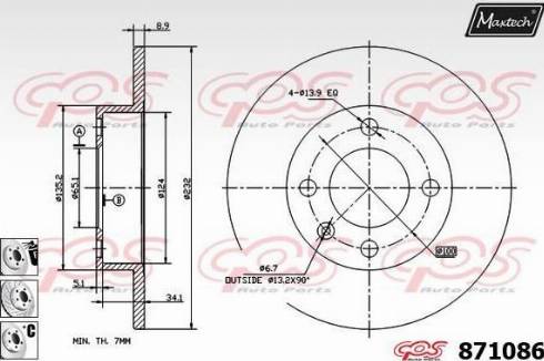 Maxtech 871086.6880 - Əyləc Diski furqanavto.az