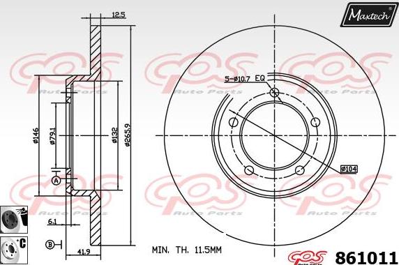 Maxtech 871083 - Əyləc Diski furqanavto.az