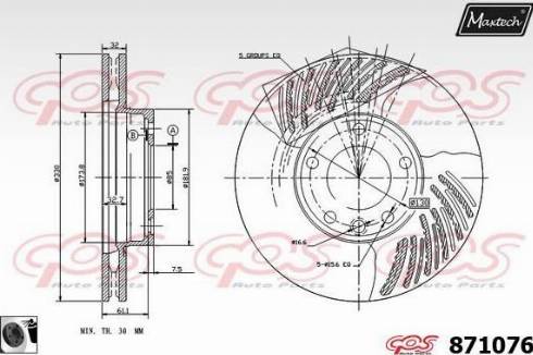 Maxtech 871076.0060 - Əyləc Diski furqanavto.az