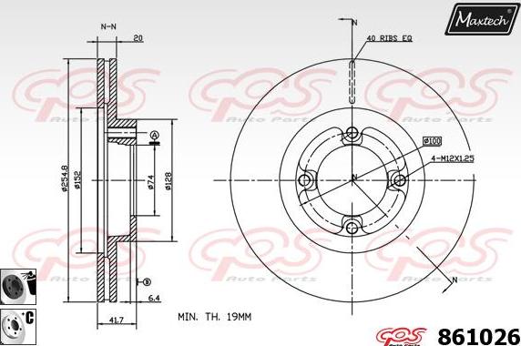 Maxtech 871076 - Əyləc Diski furqanavto.az