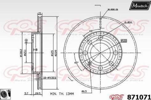 Maxtech 871071.0060 - Əyləc Diski furqanavto.az