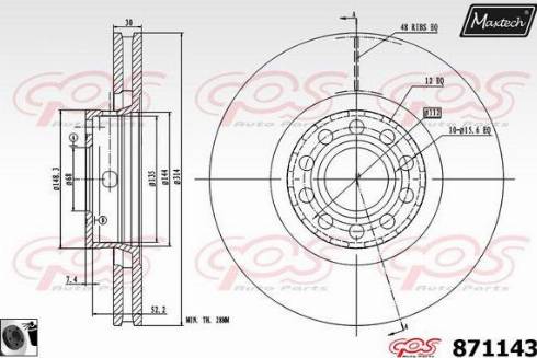 Maxtech 871143.0060 - Əyləc Diski furqanavto.az