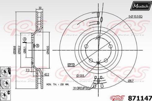 Maxtech 871147.6980 - Əyləc Diski furqanavto.az