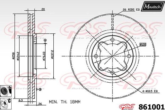 Maxtech 871147 - Əyləc Diski furqanavto.az