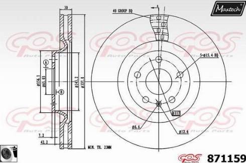 Maxtech 871159.0060 - Əyləc Diski furqanavto.az