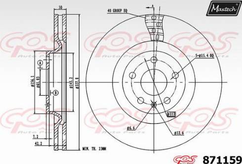 Maxtech 871159.0000 - Əyləc Diski furqanavto.az