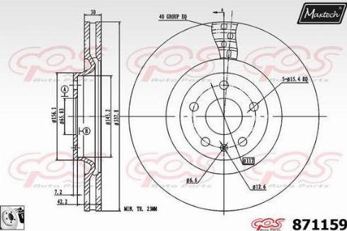 Maxtech 871159.0080 - Əyləc Diski furqanavto.az