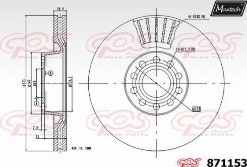 Maxtech 871153.0000 - Əyləc Diski furqanavto.az