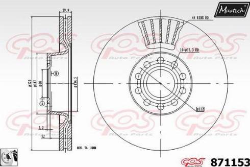 Maxtech 871153.0080 - Əyləc Diski furqanavto.az