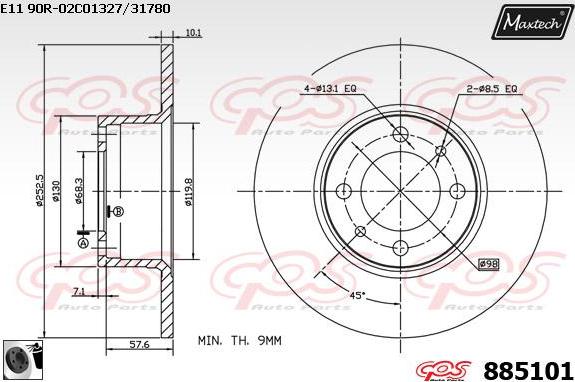 Maxtech 871152 - Əyləc Diski furqanavto.az