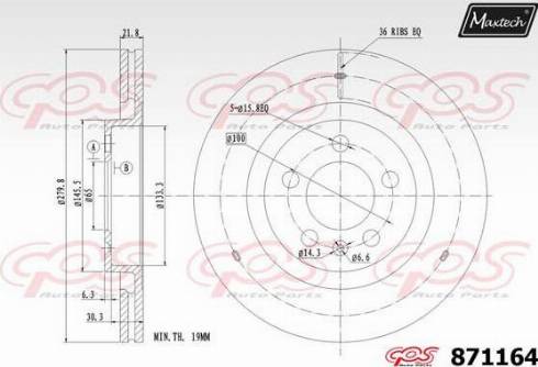 Maxtech 871164.0000 - Əyləc Diski furqanavto.az