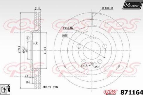 Maxtech 871164.0080 - Əyləc Diski furqanavto.az