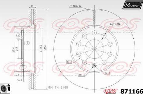 Maxtech 871166.0060 - Əyləc Diski furqanavto.az