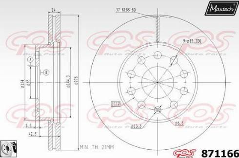 Maxtech 871166.0080 - Əyləc Diski furqanavto.az