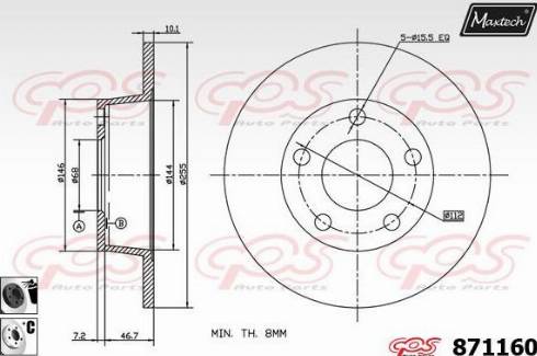 Maxtech 871160.6060 - Əyləc Diski furqanavto.az