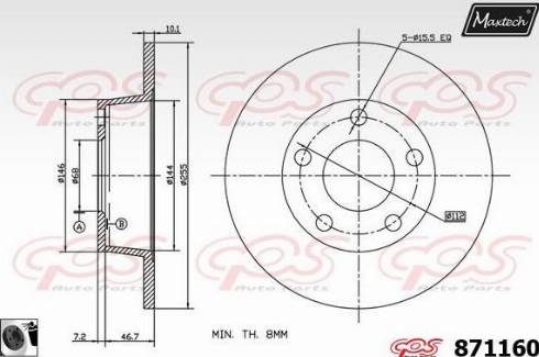 Maxtech 871160.0060 - Əyləc Diski furqanavto.az