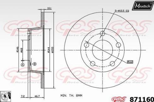 Maxtech 871160.0080 - Əyləc Diski furqanavto.az