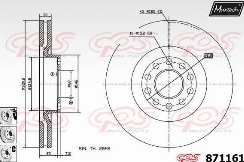 Maxtech 871161.6880 - Əyləc Diski furqanavto.az