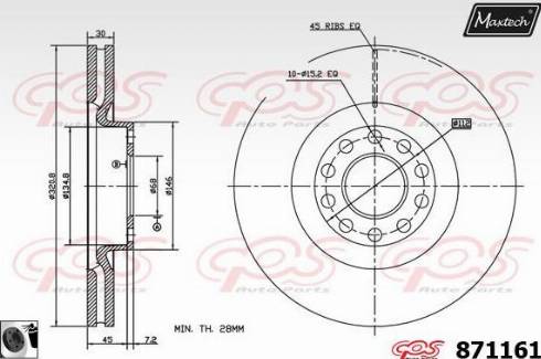 Maxtech 871161.0060 - Əyləc Diski furqanavto.az