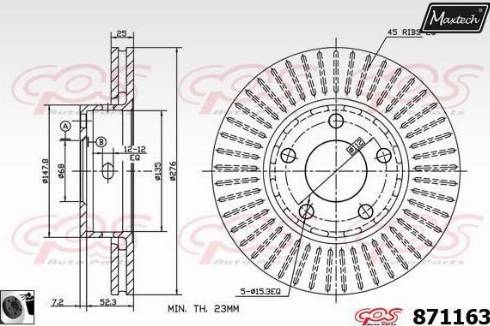 Maxtech 871163.0060 - Əyləc Diski furqanavto.az