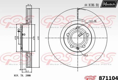 Maxtech 871104.0000 - Əyləc Diski furqanavto.az