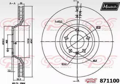 Maxtech 871100.0000 - Əyləc Diski furqanavto.az